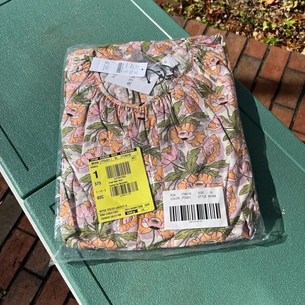 J Crew Smocked Waist Mini Dress in Liberty® Butterfield Poppy Fabric NWT